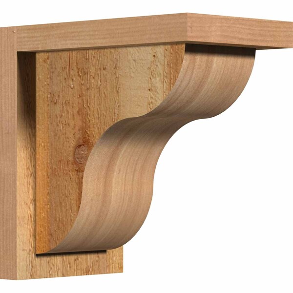 Ekena Millwork Carmel Rough Sawn Corbel w/Backplate, Western Red Cedar, 6"W x 10"D x 10"H COR06X10X10CAR01RWR - main